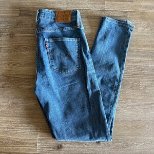 Levi's 721 High Rise Skinny Light Blue Womens Size 26 Premium